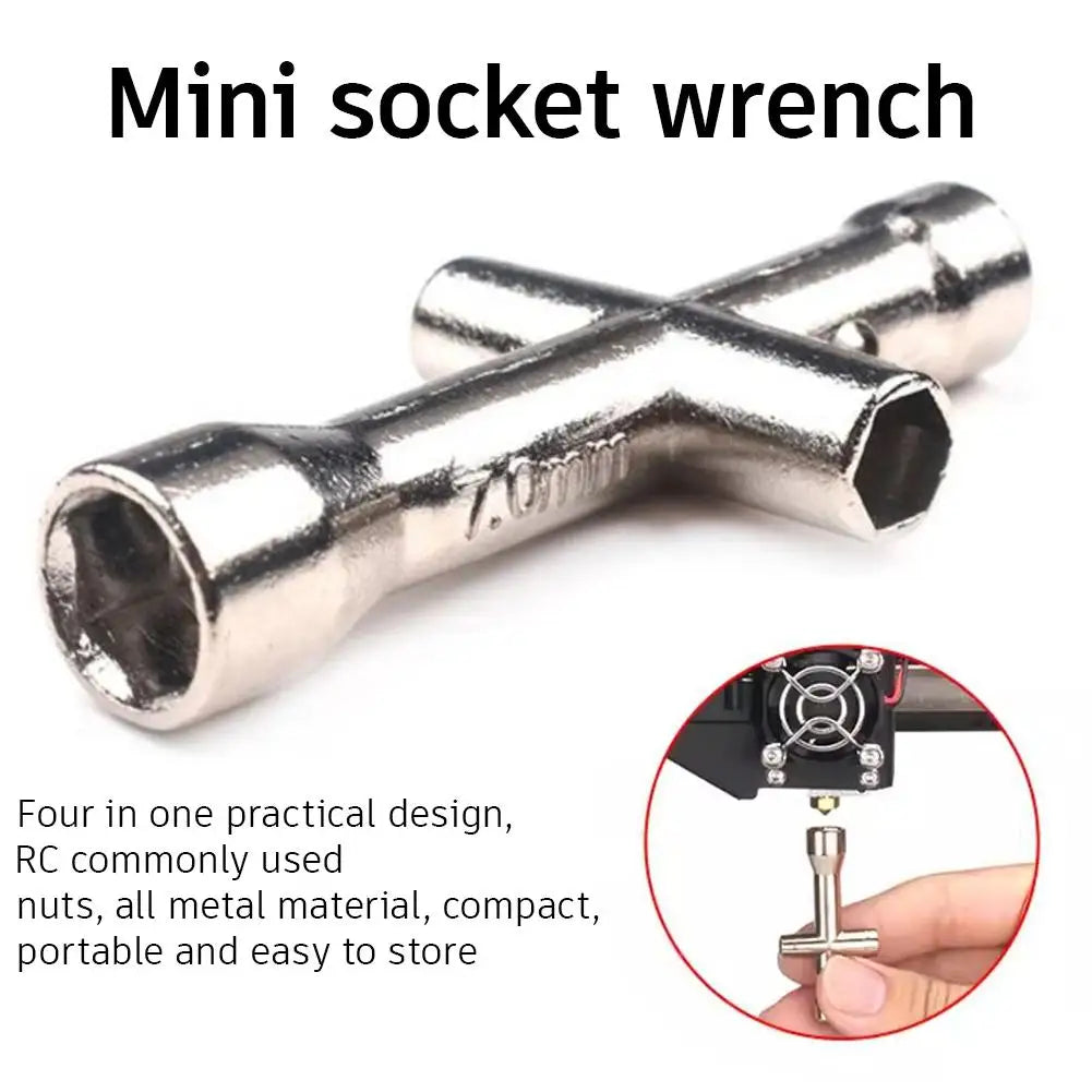 Mini Cross Hex Socket Wrench M2–M4 | RC Car & Drone Tool