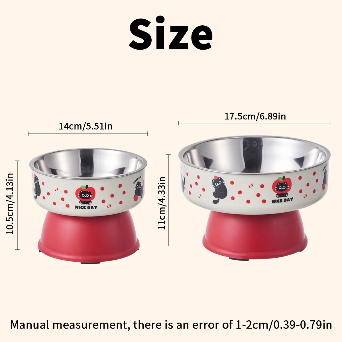 New Cat Bowls Pet Stainless Steel Bowls Cat High Foot Neck Protection Bowls Dog Large Capacity Feeding Device Dog Bowls Pet Bowl Peaceful Pleasures Health and Wellness