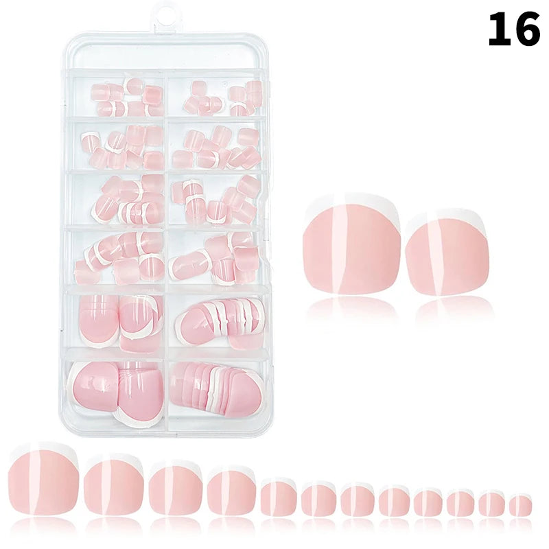 120pcs/box Nude Pink Matte French Press On Nails 12sizes Extra Long Square Full Cover Soft Gel False Nail Tips Nail Extension Peaceful Pleasures Health and Wellness PK BFS