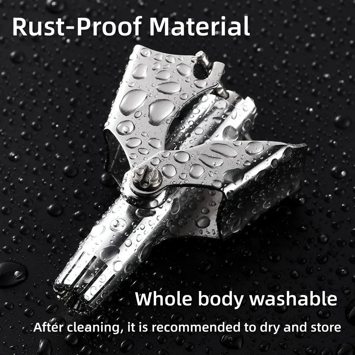 Manual Nose & Ear Hair Trimmer – 360° Stainless Steel, Painless