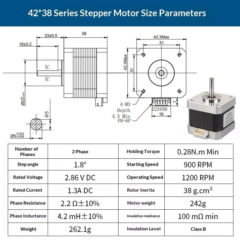 NEMA 17 Stepper Motor 1.0A 12V 14N.cm | 3D Printer & CNC Laser