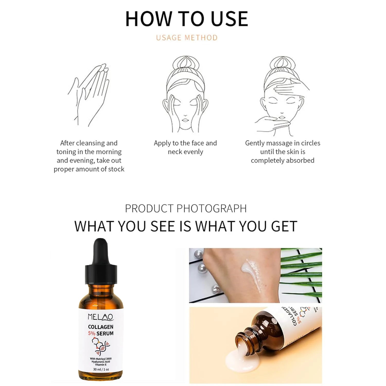 5% Collagen Boost Serum Firming Face Pores Remover Moisturizing Skin Care Products Face Lift Facial Rejuvenation Cream 30ml Peaceful Pleasures Health and Wellness