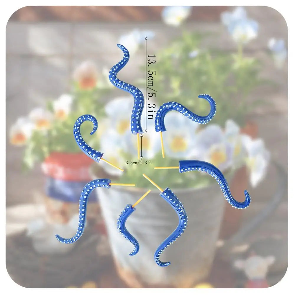 Octopus Tentacle Plant Stakes – 7-Piece Resin Garden Decor