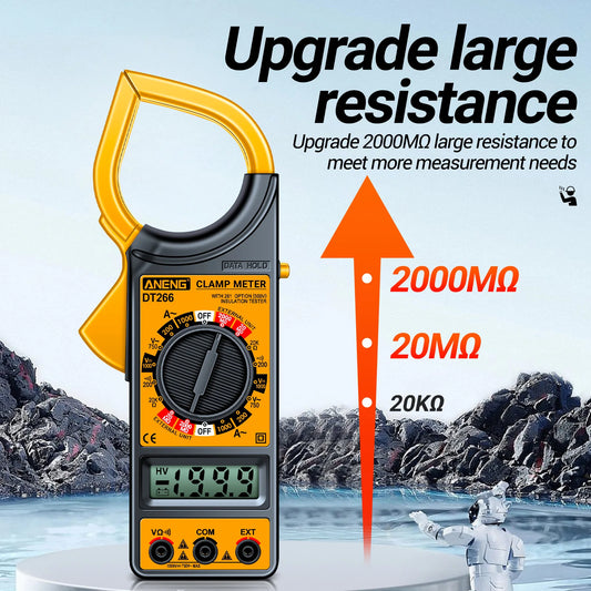 ANENG DT266 LCD 1999 Count Digital True RMS Professional Clamp Meter AC/DC Current Voltage Tester Multimeter Pliers Ammeter Peaceful Pleasures Health and Wellness