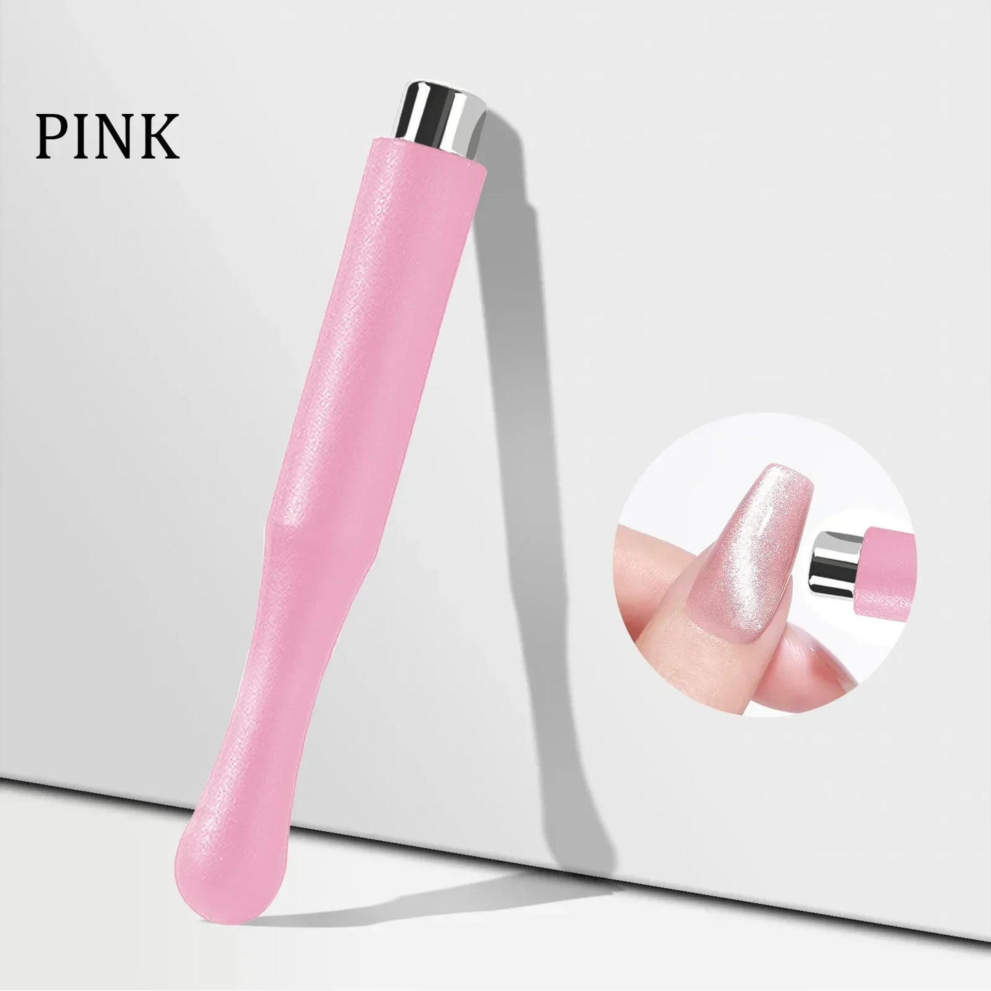 Multi-Function Magnet Tool, 3D French Line Strip, Cat Eyes Magnet for Nail Gel Polish, Strong Magnet Strip Peaceful Pleasures Health and Wellness pink