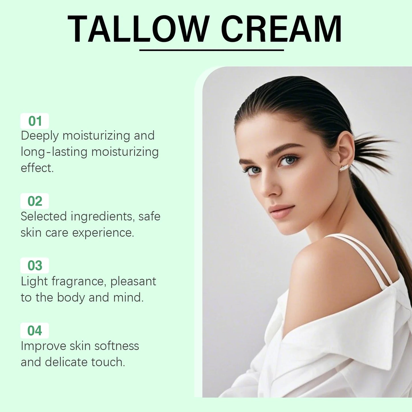 WOODSLEEP Beef Tallow Face Cream – Deep Moisturizer 60g