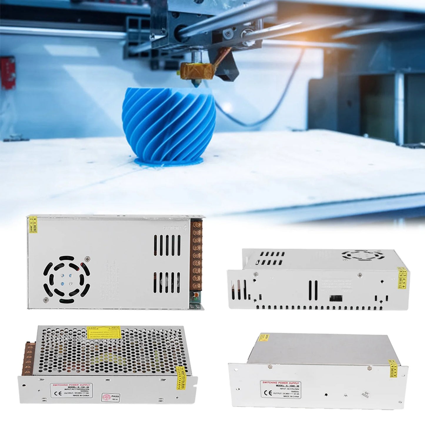 Medium Low Power Supply Driver Adapter Aluminum Alloy DC48V LED