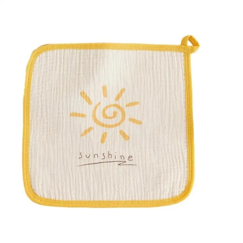 4-Layer Cotton Baby Washcloth | Soft Absorbent Crepe Towel