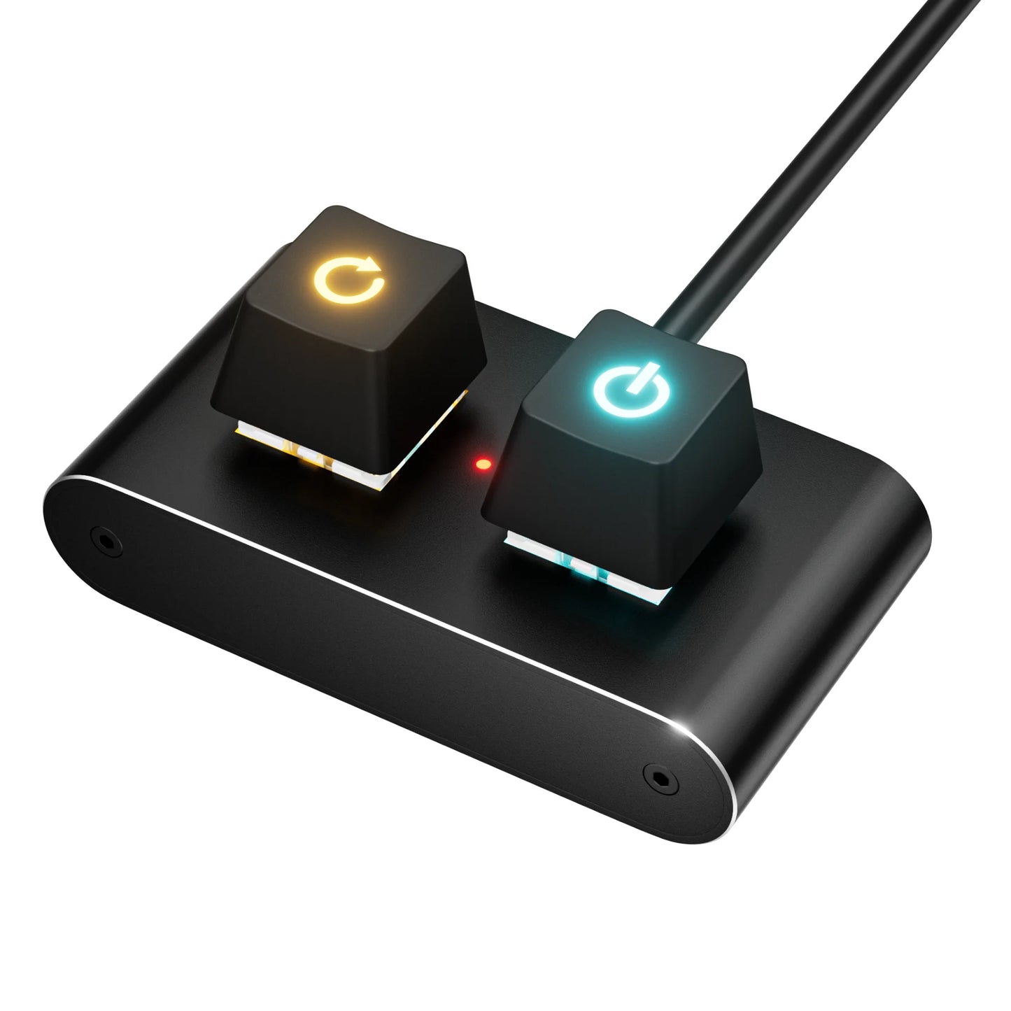 Desktop Computer Power Switch with LED Lights 1.8M PC Motherboard External Start Power On/Off Button Extension Cable Home Office Peaceful Pleasures Health and Wellness
