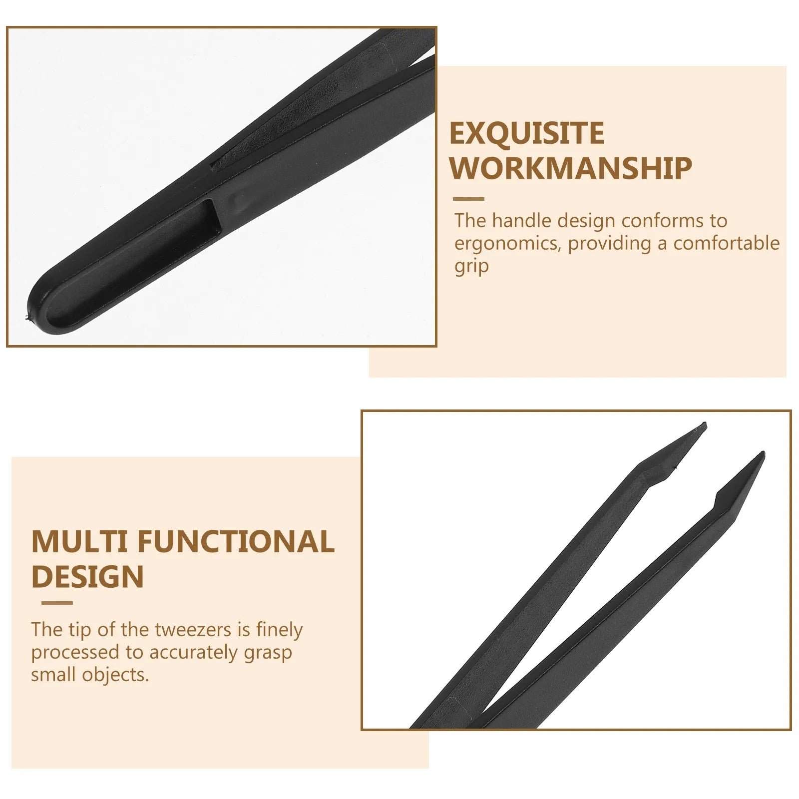 10Pcs Pointed Tip Industrial Tweezers Heavy Duty Plastic Craft Tweezers Comfortable Grip Precision Handling for DIY Electronics Peaceful Pleasures Health and Wellness