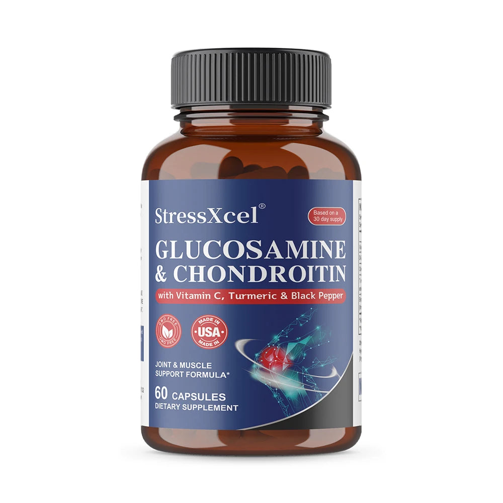 Glucosamine Chondroitin Turmeric Joint Support Capsules | Non-GMO