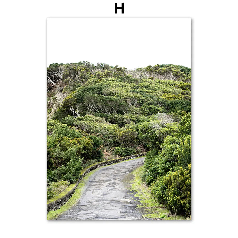 Mountain Waterfall Canvas Wall Art Poster | Nature Decor Print Canvas Wall Art Peaceful Pleasures Health and Wellness T80493-08 50x70cm Unframed