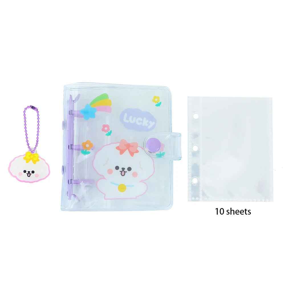 Cute Bear PVC Three Hole Loose Leaf Album Transparent Cartoon