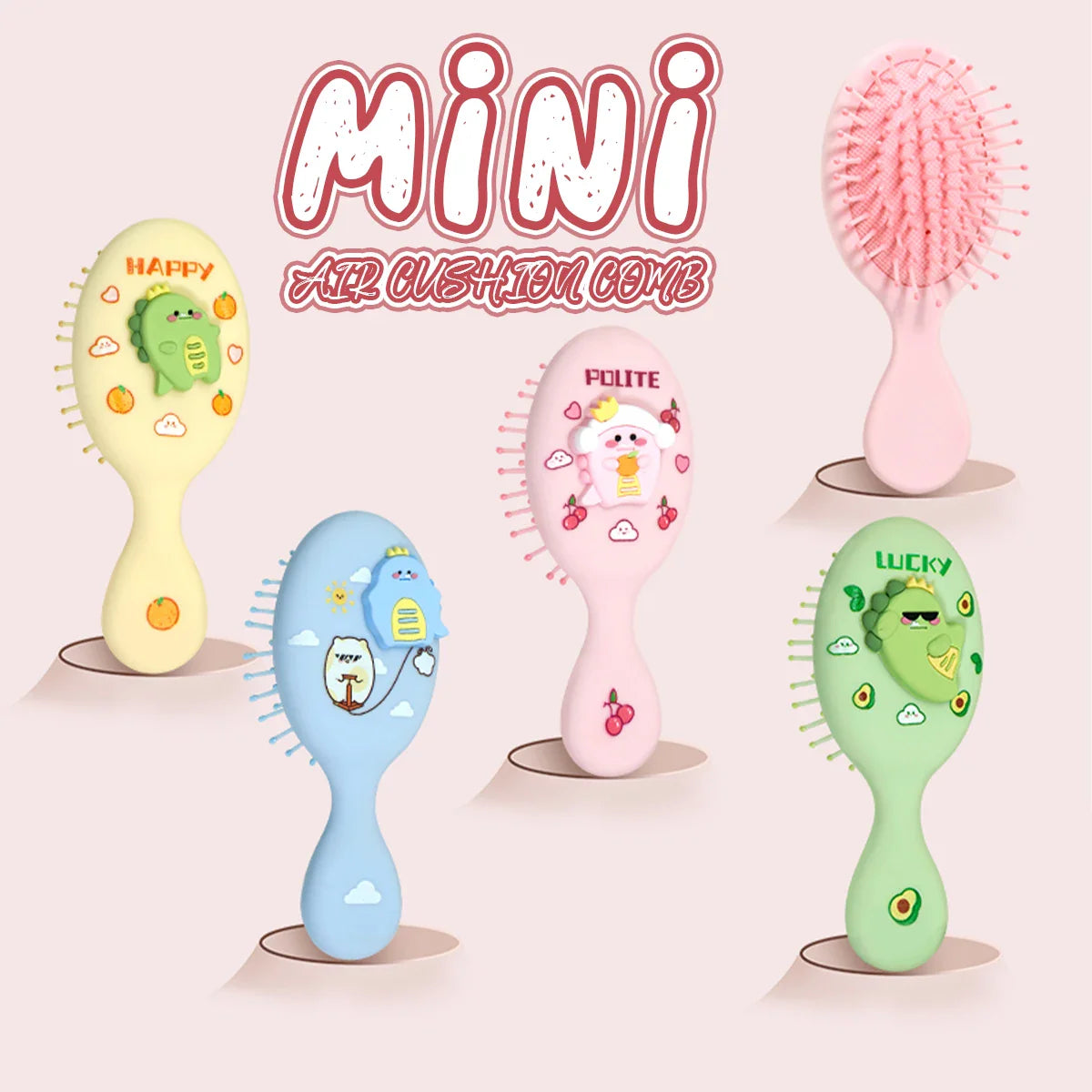Cartoon Dinosaur Mini Air Cushion Massage Comb – Anti-Static