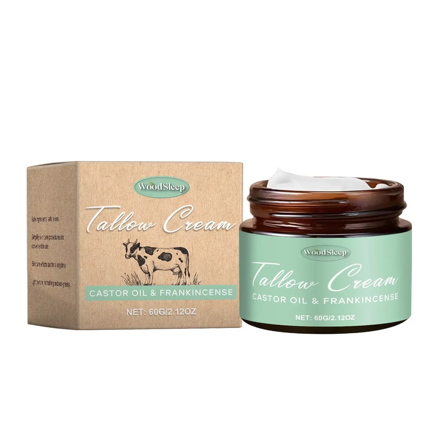 WOODSLEEP Beef Tallow Face Cream – Deep Moisturizing 60g
