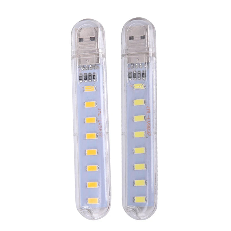 Portable USB Clip-On LED Mini Lamp – Flexible 8 LED Night Light