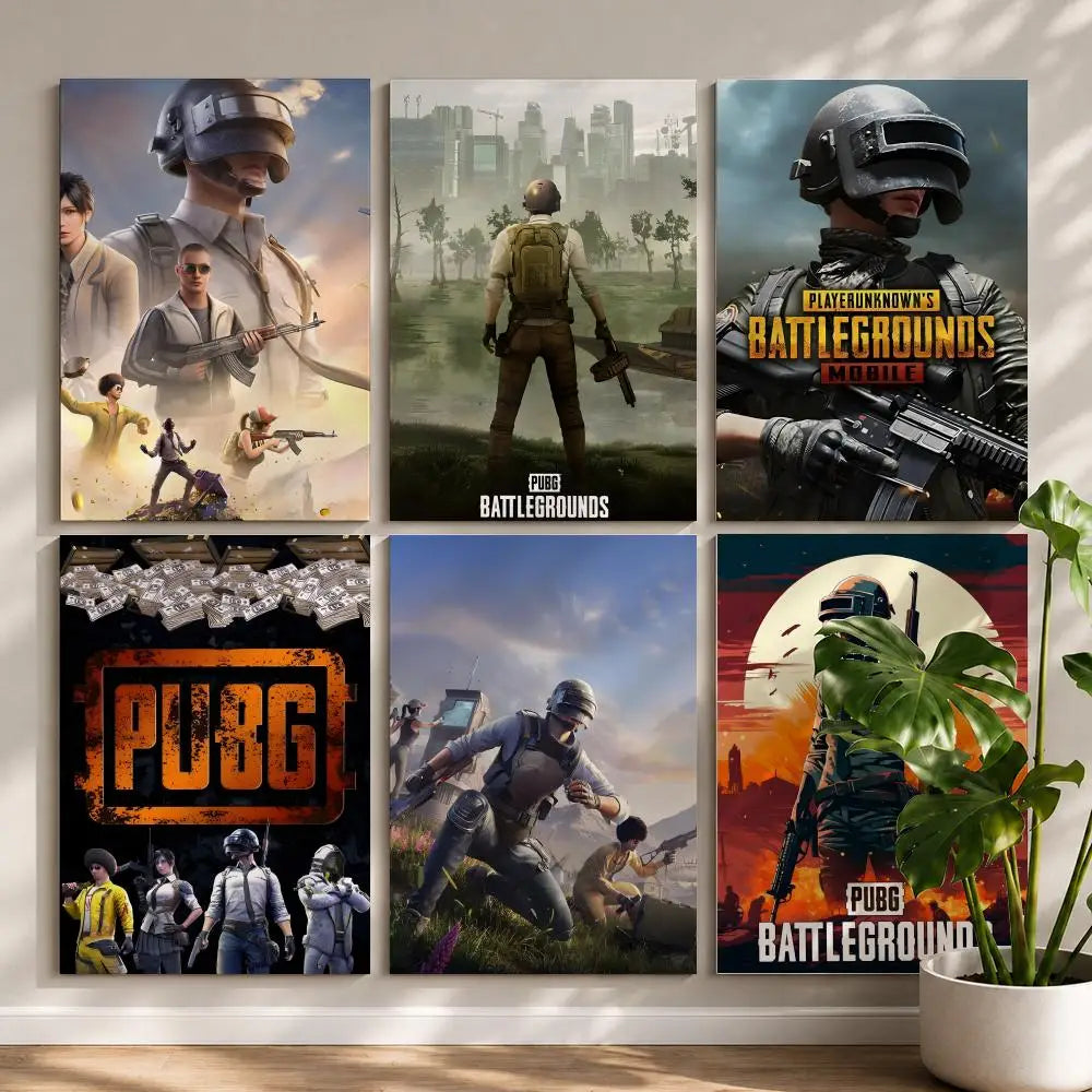 PUBG Battlegrounds HD Wall Poster – Self-Adhesive Waterproof Gaming Wall Poster Peaceful Pleasures Health and Wellness