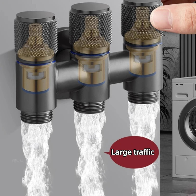 Bathroom Faucet Valve Fittings Valve One Into Three Out of The Balcony Kitchen All Copper Toilet Fittings Bathroom Fittings Peaceful Pleasures Health and Wellness