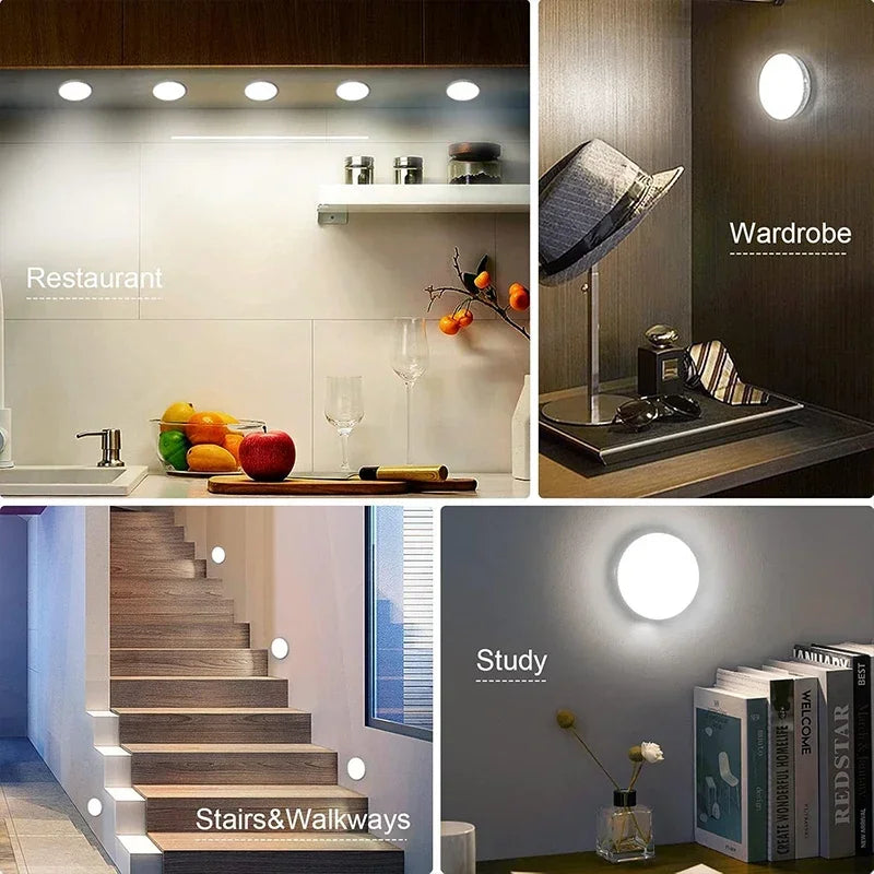 Motion Sensor LED Night Light | USB Rechargeable Wireless