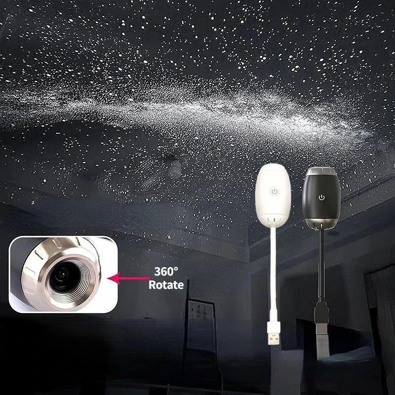 LED Car Atmosphere Projector Light Mini Galaxy Starry Sky Ambient Lamp Romantic Saturn Star Light for Bedroom Car Roof Decor Peaceful Pleasures Health and Wellness