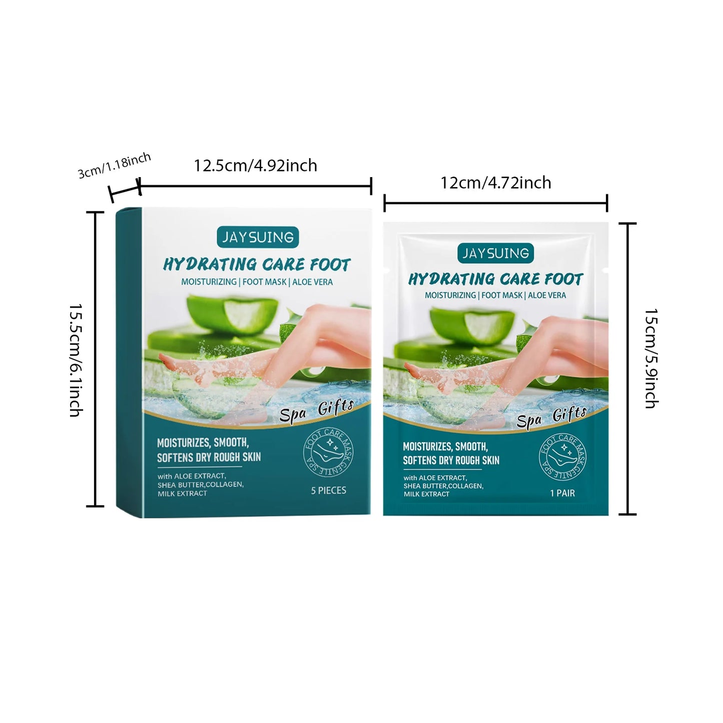 Aloe Vera Exfoliating Foot Mask – Dead Skin & Callus Remover