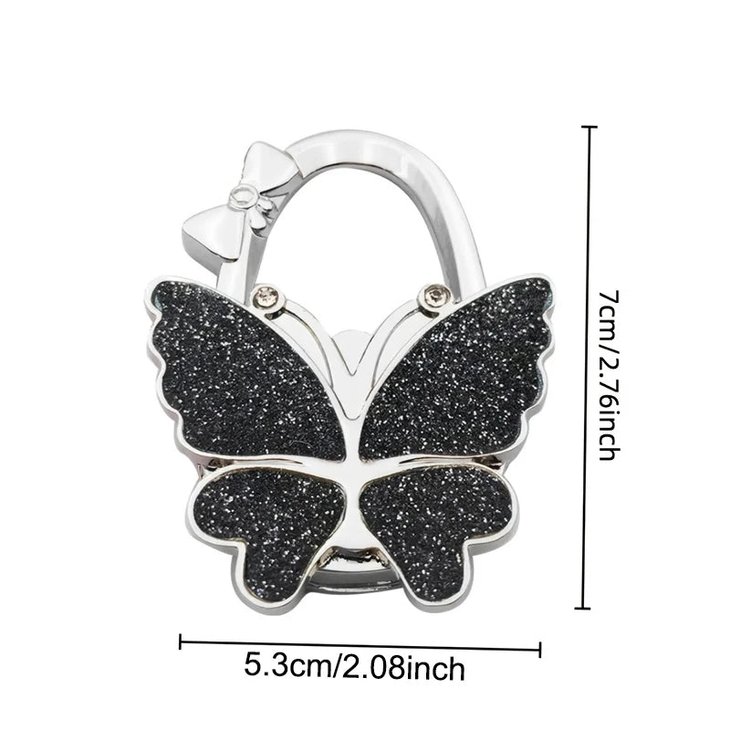 Butterfly Purse Hook – Foldable Handbag Table Hanger for Women