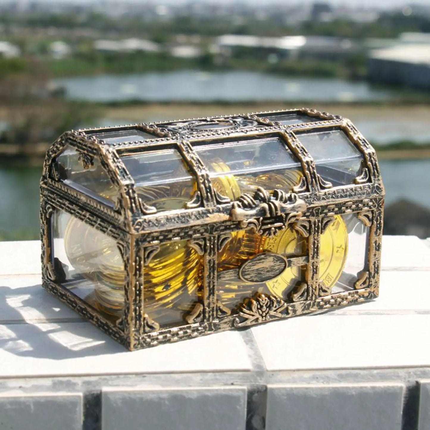 Transparent Pirate Treasure Chest Box – Jewelry & Trinket Organizer