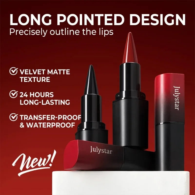 2-in-1 Matte Lip Liner & Lipstick | Long-Lasting Velvet Finish