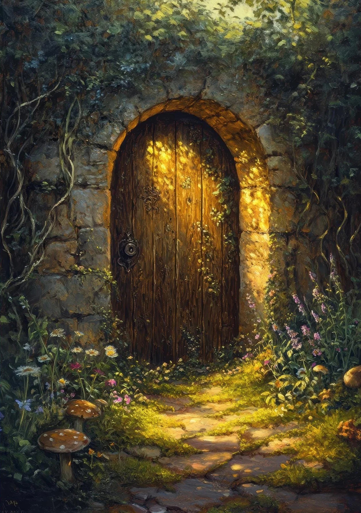 Fairy Enchanted Woodland Canvas Wall Art | Fantasy Forest Poster Canvas Wall Art Peaceful Pleasures Health and Wellness 10 40x60cm Unframed