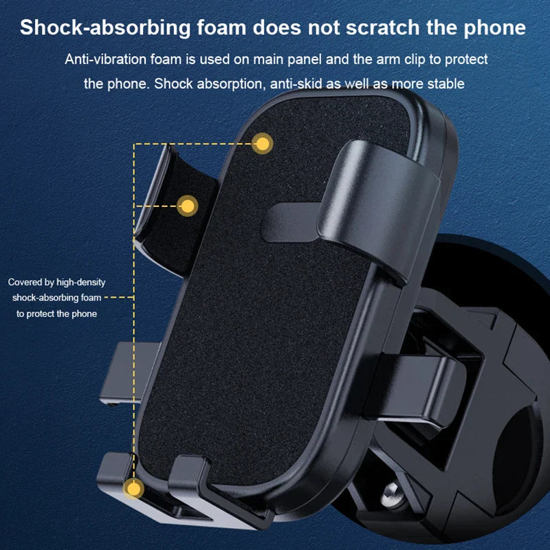 360° Rotatable Bike Phone Mount – Anti-Slip, 4.7–7.2"