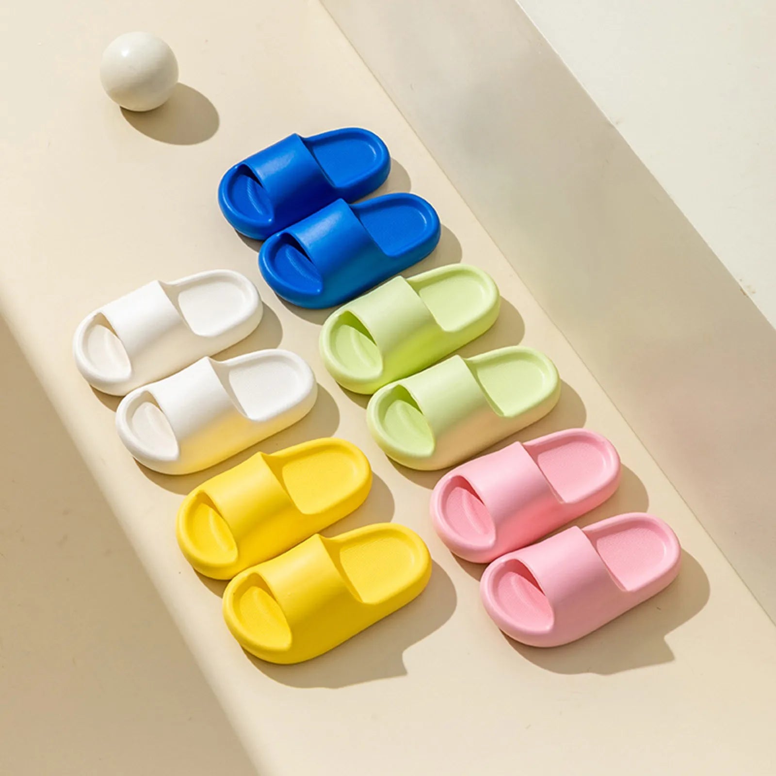 Children Bathroom Slippers Summer Solid Color Anti Slip Soft Sole Kid Slippers 4-10 Years Old Boys and Girls Cute Home Slippers Peaceful Pleasures Health and Wellness