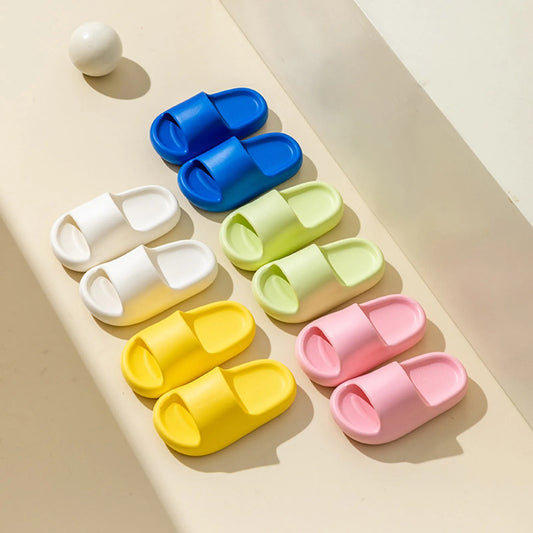 Children Bathroom Slippers Summer Solid Color Anti Slip Soft Sole Kid Slippers 4-10 Years Old Boys and Girls Cute Home Slippers Peaceful Pleasures Health and Wellness