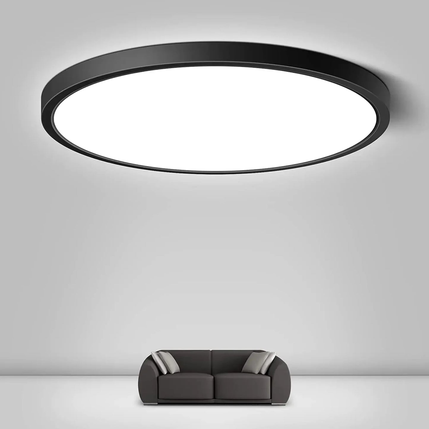 RUNTOIN 24W/28W Ultra-Thin Round LED Ceiling Light Panel