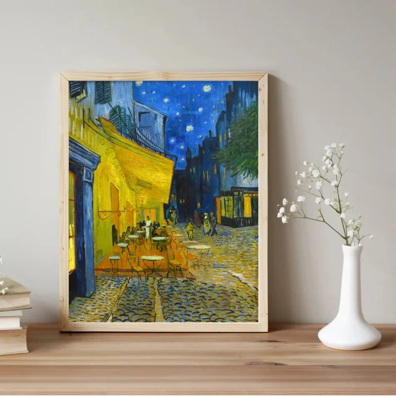 Van Gogh Canvas Wall Art Print | Starry Night Impressionist Poster Canvas Wall Art Print Peaceful Pleasures Health and Wellness