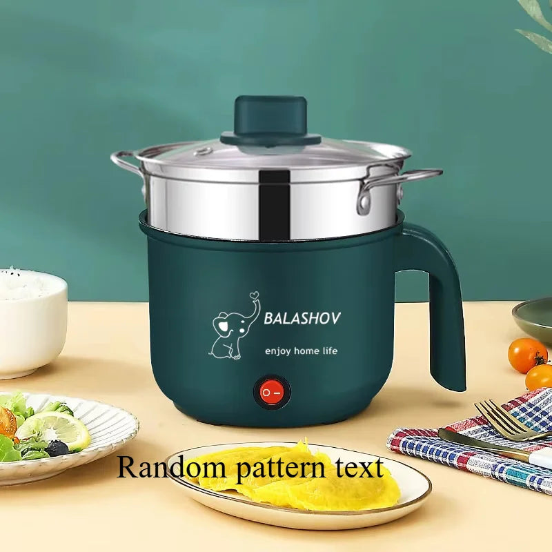 Mini Electric Non-Stick Hot Pot & Steamer 1.8L for 1-2 People