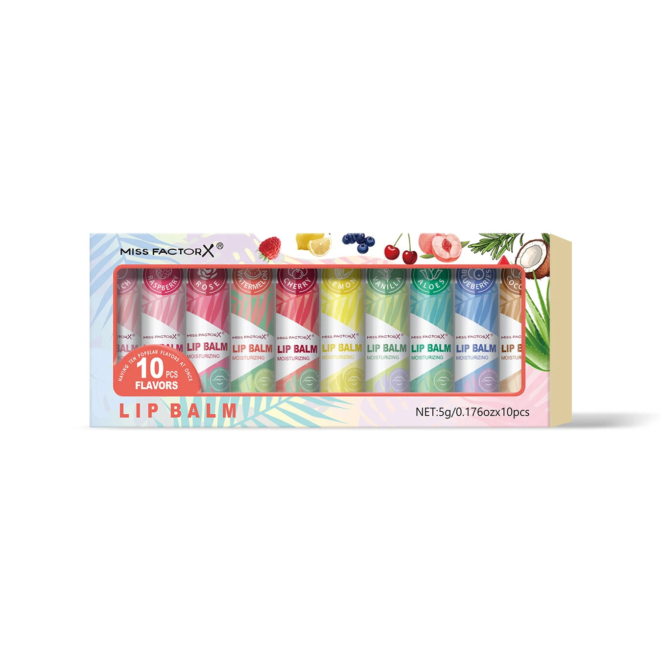 10PCS/box lipstick set, nourishes dry lips, moisturizes smooth and strengthens lip color, the best choice for hypoallergenic hol Peaceful Pleasures Health and Wellness 10 lipstick