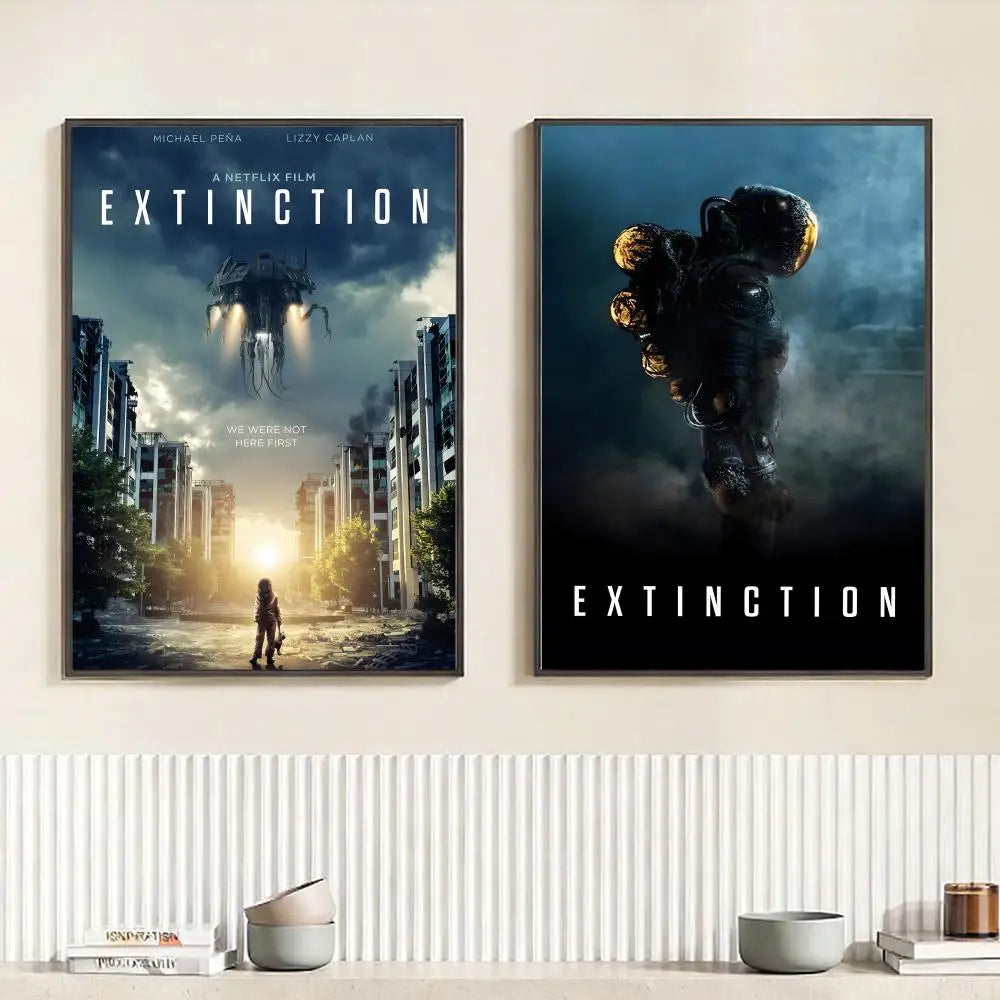 Movie E-Extinction HD Wall Poster | Self-Adhesive Waterproof Art Movie Wall Poster Peaceful Pleasures Health and Wellness