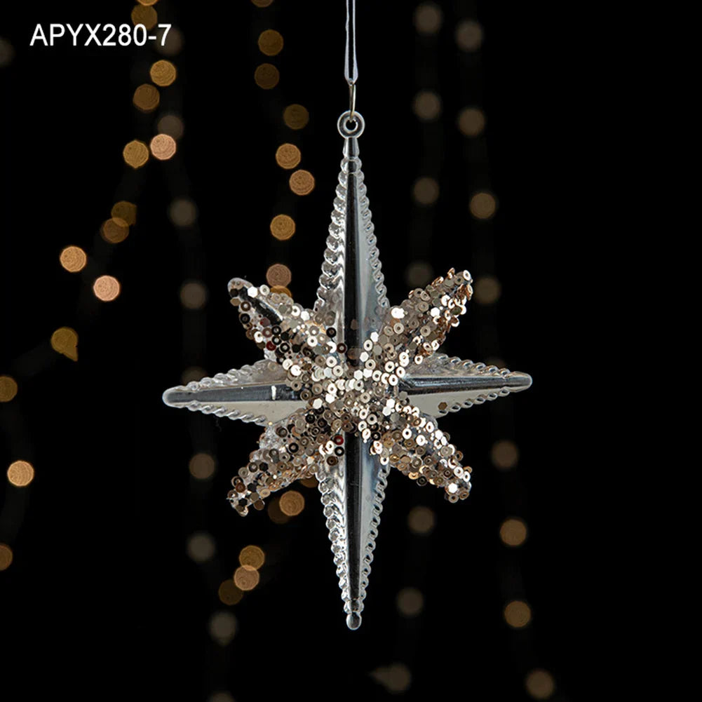 Crystal Acrylic Snowflake Christmas Ornaments – Transparent