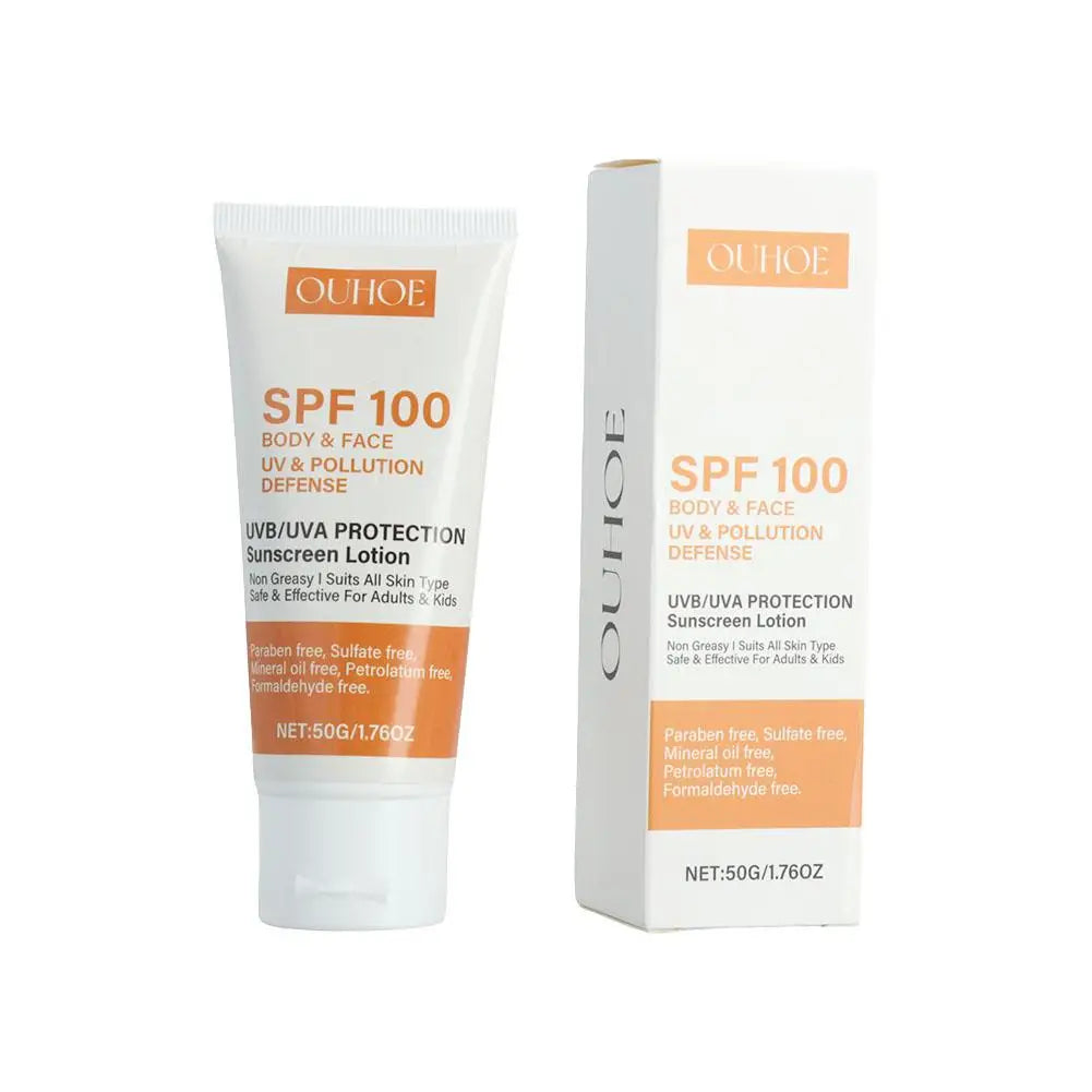 Sunscreen Lotion Spf100 Moisturizing Refreshing Light,Non Greasy,Prevent Facial And Body Sunburn Solar Blocker Facial Sunscreen Peaceful Pleasures Health and Wellness C