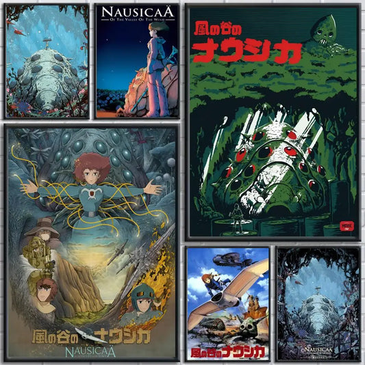 Nausicaä of the Valley of the Wind Anime Canvas Wall Art Poster Anime Canvas Poster Peaceful Pleasures Health and Wellness