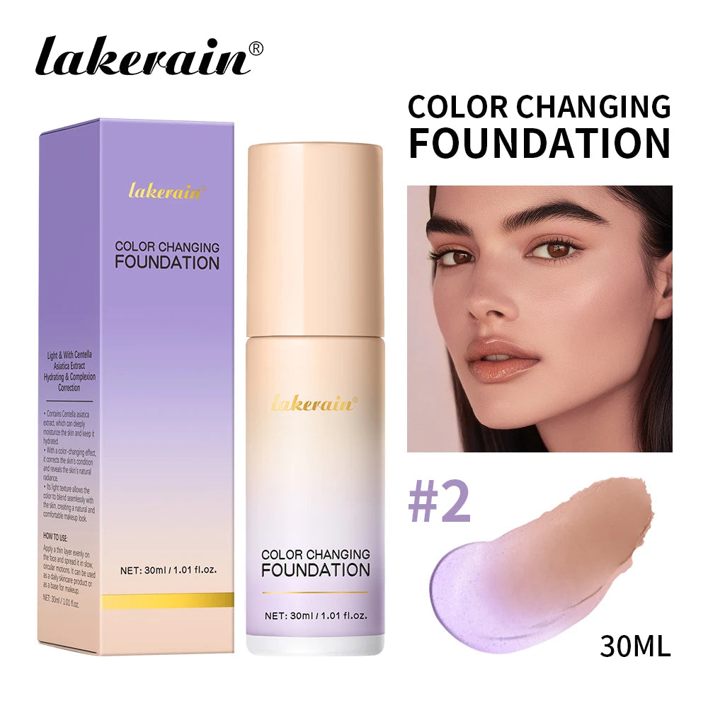 Waterproof Color Changing Liquid Foundation Centella Korean High Coverage Foundation Cream For Face Base Makeup Peaceful Pleasures Health and Wellness 2