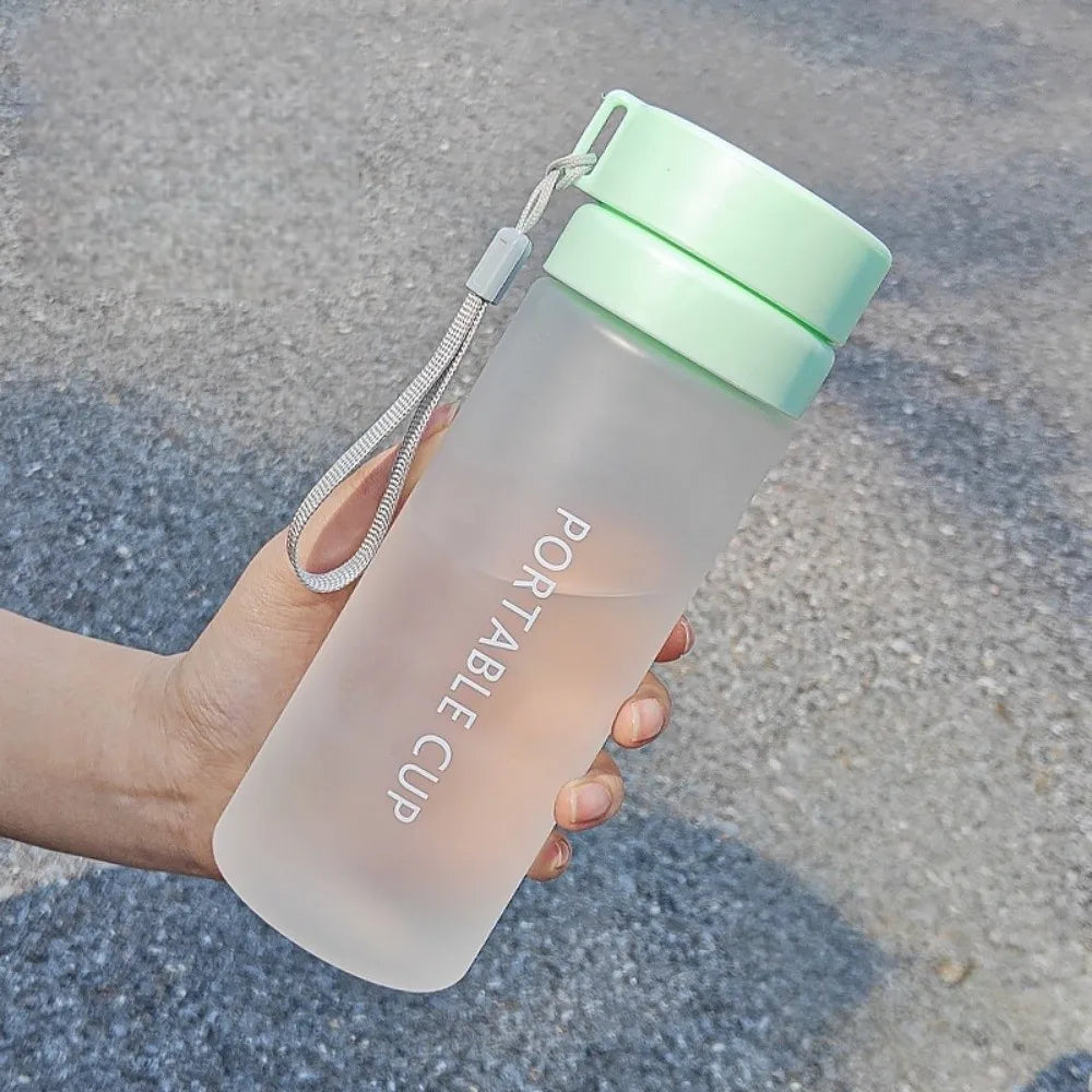 New Transparent Water Cup 800ML Large Capacity Sports Water Bottle with Lanyard Frosted Plastic Cup Kids Peaceful Pleasures Health and Wellness