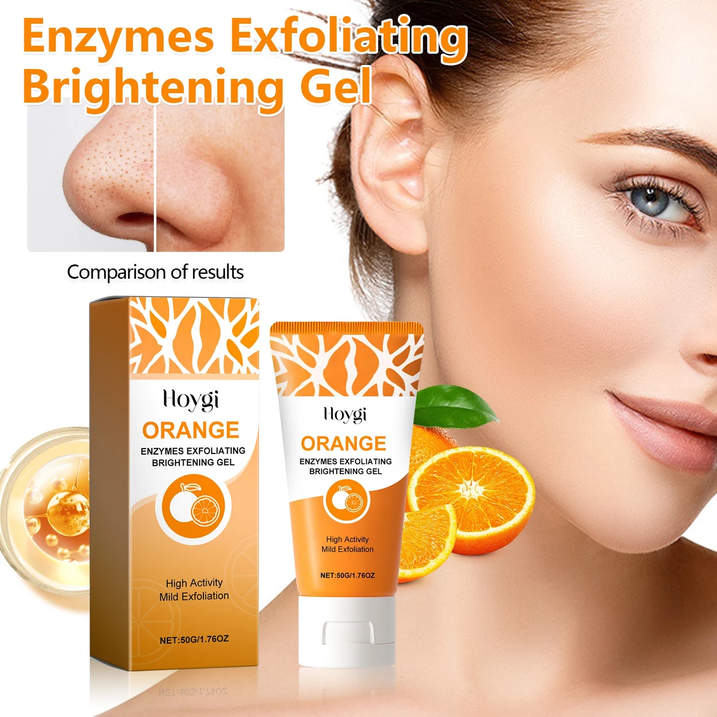 Orange Enzyme Exfoliating Gel – Salicylic Acid & Pore Cleanser