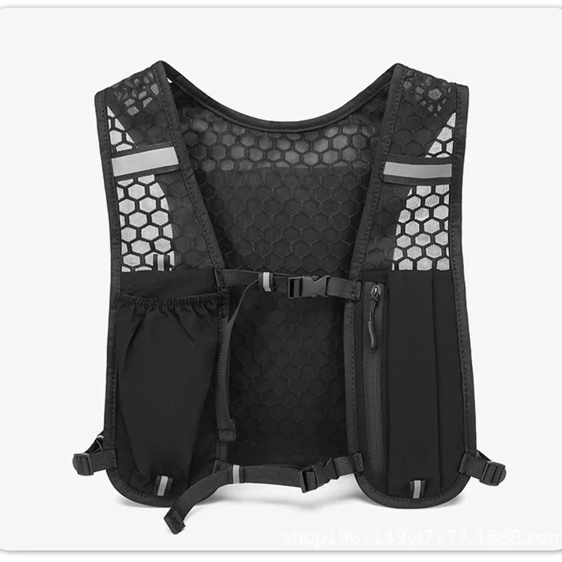 Lightweight Running Vest with Phone Holder New Reflective Hydration Water Chest Pack Storage for Sports Water Bottle Peaceful Pleasures Health and Wellness