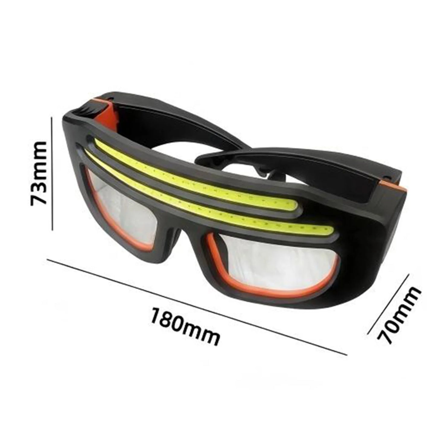 LED COB Double Light Source Protective Eyewear IPX4 Waterproof Headlight Light Up Glasses Headlamp for Camping Hiking Running Peaceful Pleasures Health and Wellness