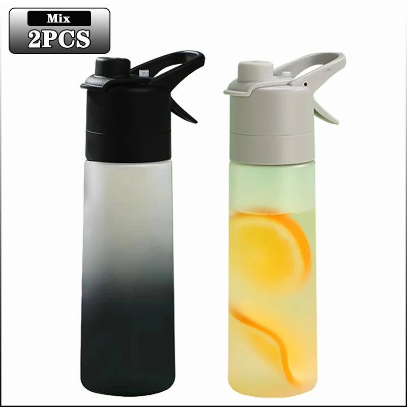 650ml Mist Spray Water Bottle with Straw – BPA-Free Reusable