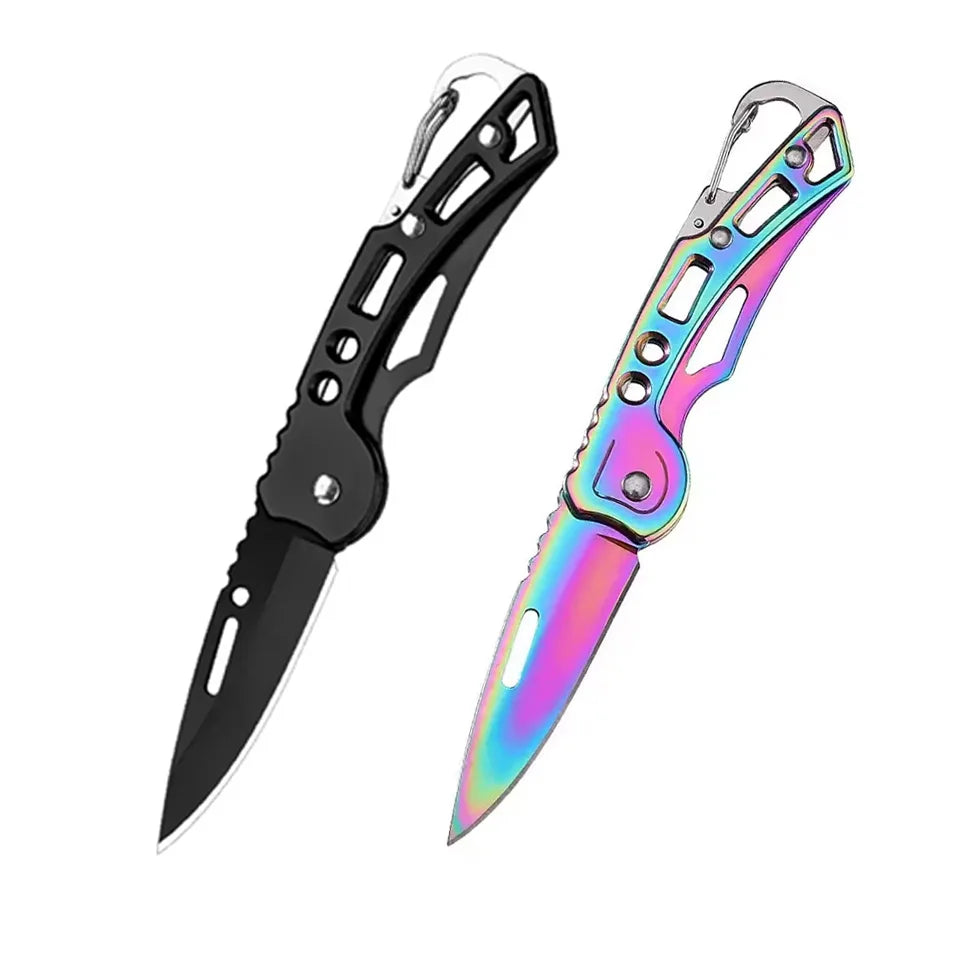 1/2/3pcs Stainless Steel Keychain Folding Knife Outdoor Carrying Knife Mirror Sharp Pocket Knife Fruit Knife Folding Knife Peaceful Pleasures Health and Wellness Black and Color