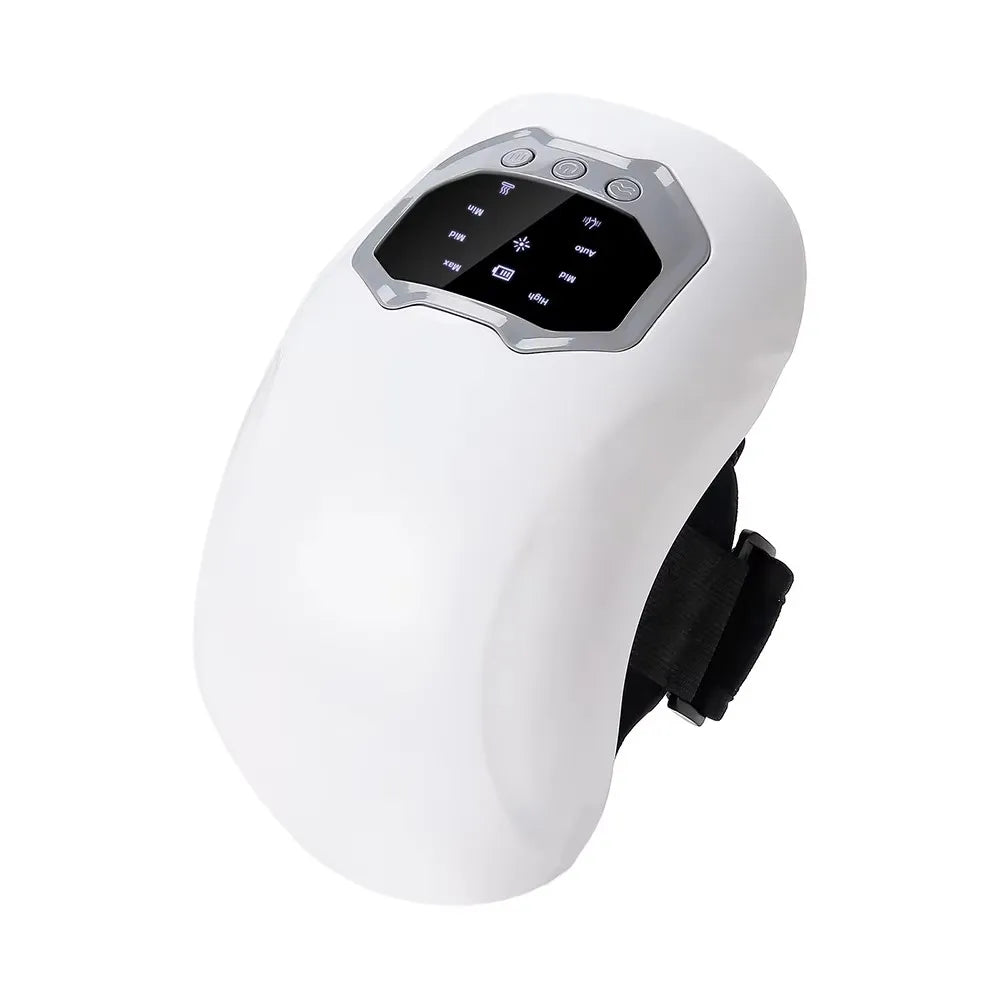 Wireless Smart Knee Massager Vibration Air Pressure Kneading Knee Massage Machine Electric Elbow Shoulder Knee masajeador Peaceful Pleasures Health and Wellness white