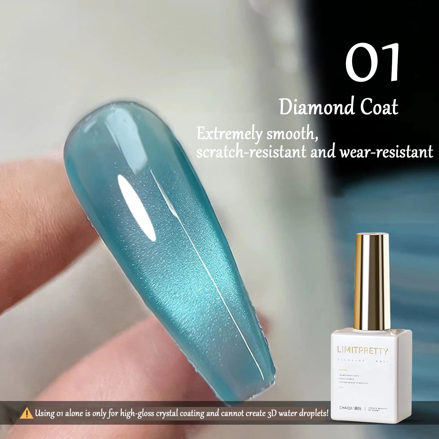 3D Water Drop Nail Gel Set – Crystal Dew Effect & Top Coat