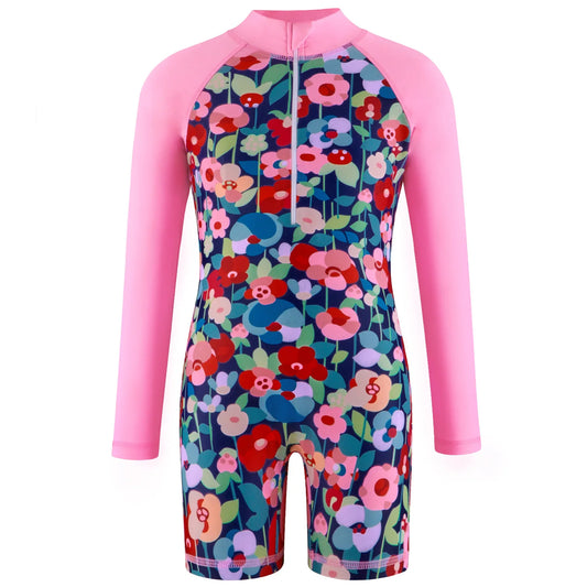 Children's Swimsuit summer mermaid girls Breathable one-piece Long Sleeve Swimming Beach Wear Children quick drying swimsuit Peaceful Pleasures Health and Wellness 110(4Y)